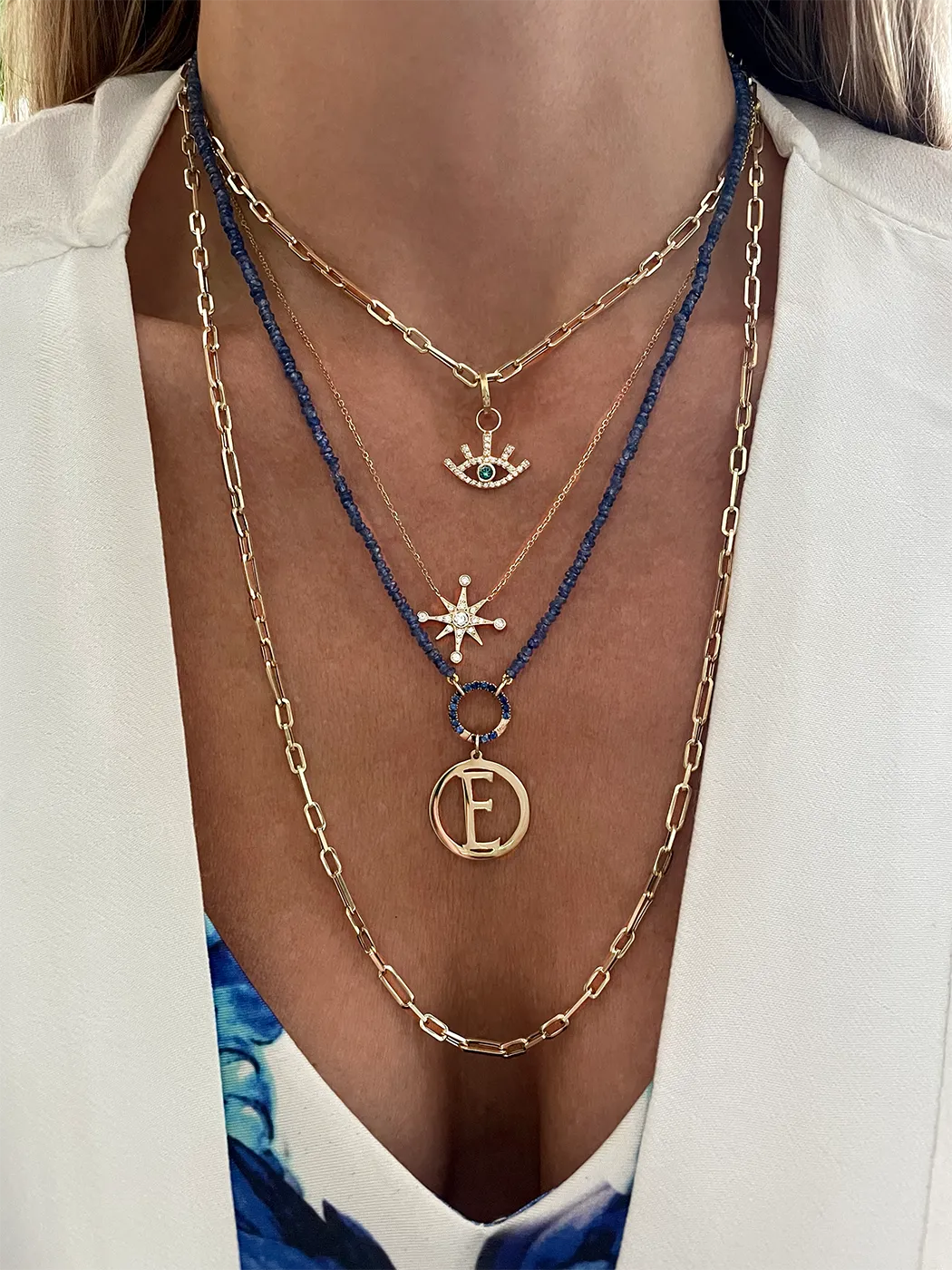 Large Gold Initial Medallion
