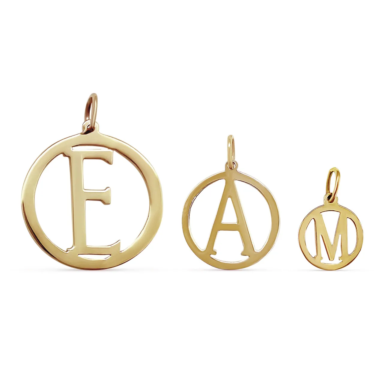 Large Gold Initial Medallion