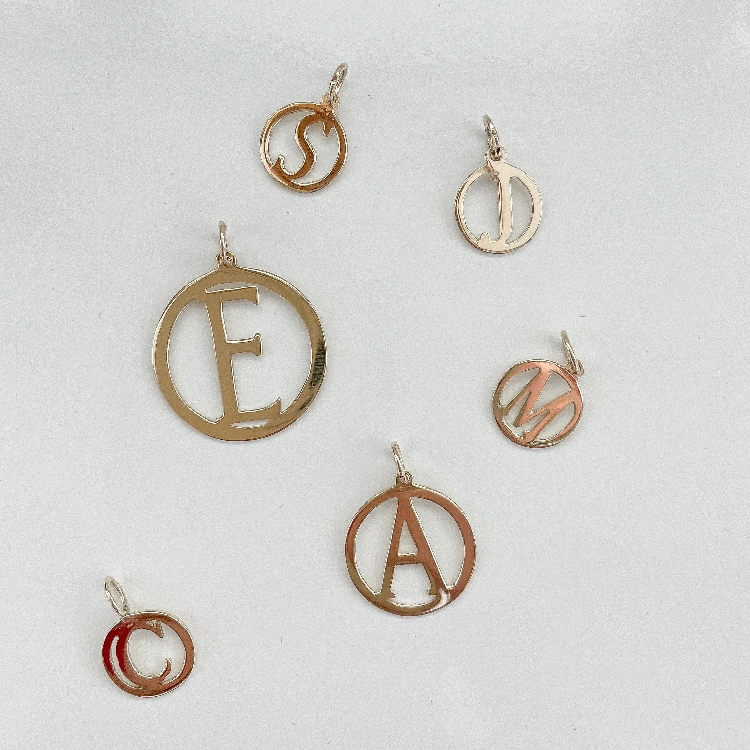 Large Gold Initial Medallion