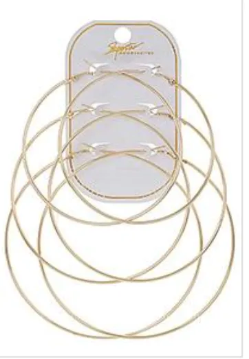 LARGE HOOP EARRINGS 3PAIR SET 1LOW PRICE