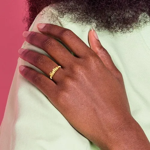 Laser Polished Name Ring XNR73