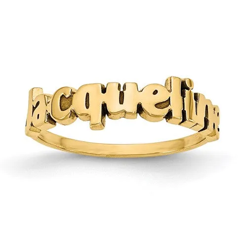 Laser Polished Name Ring XNR73