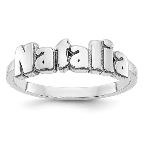Laser Polished Name Ring XNR73