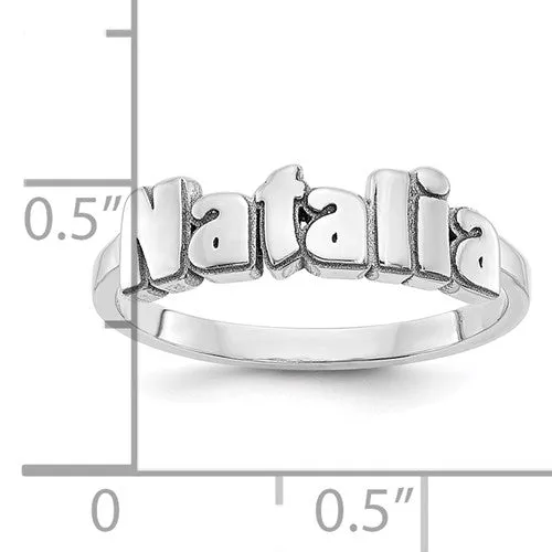 Laser Polished Name Ring XNR73