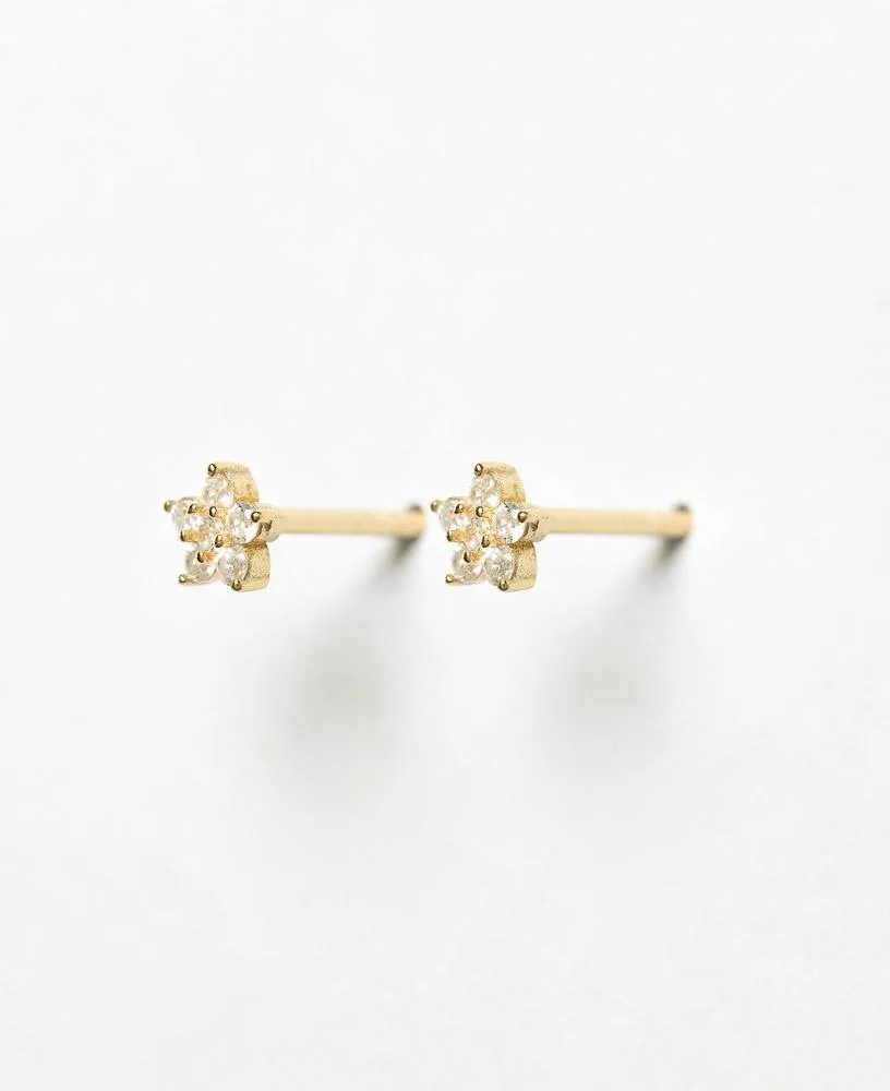 Lea Star CZ Gold Vermeil Stud Earrings