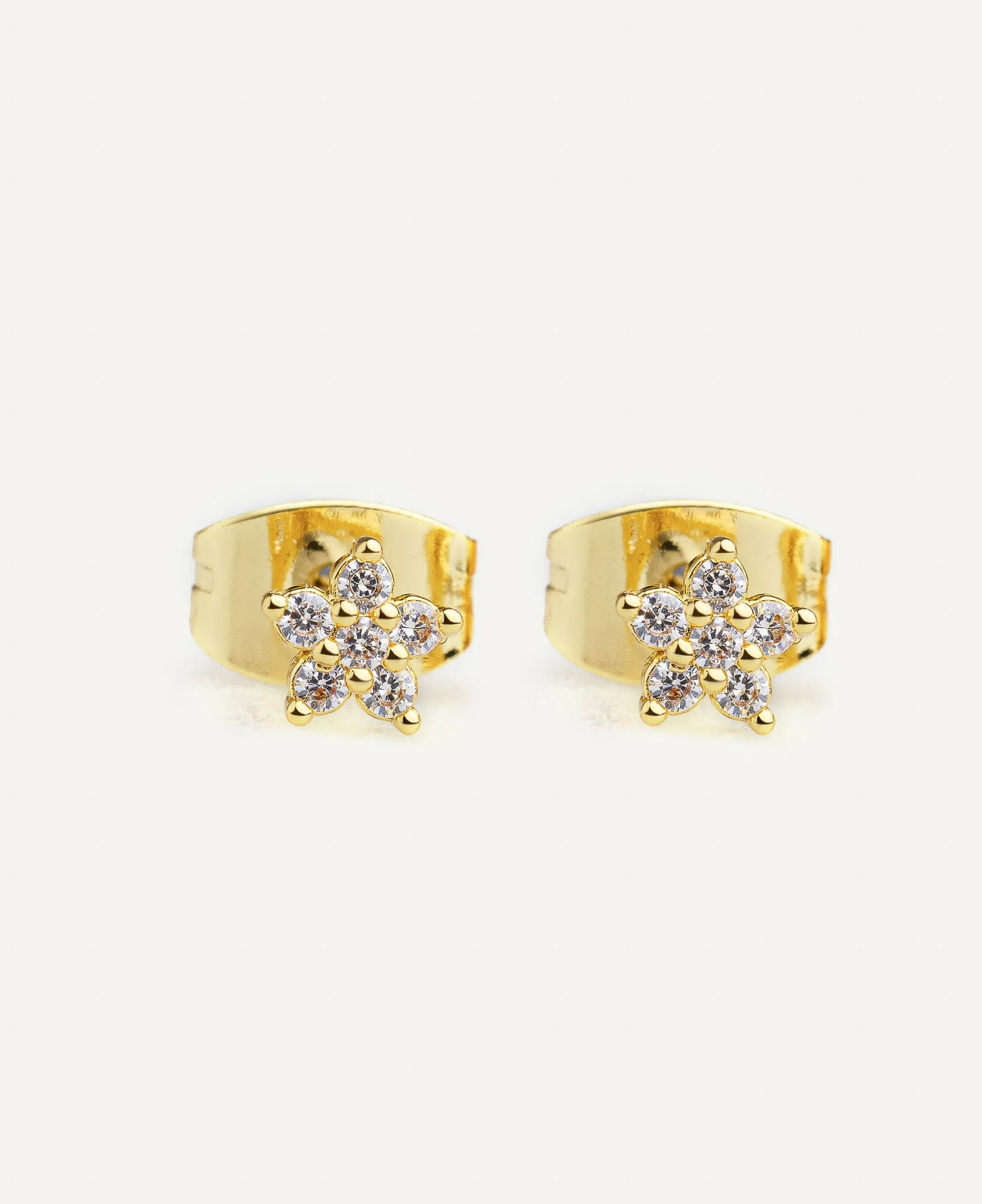 Lea Star CZ Gold Vermeil Stud Earrings