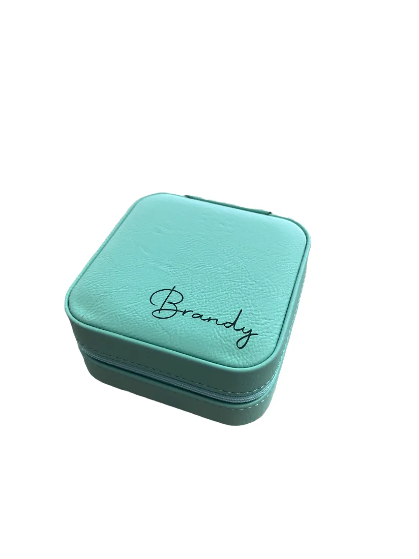 Leatherette Personalized Travel Jewelry Case