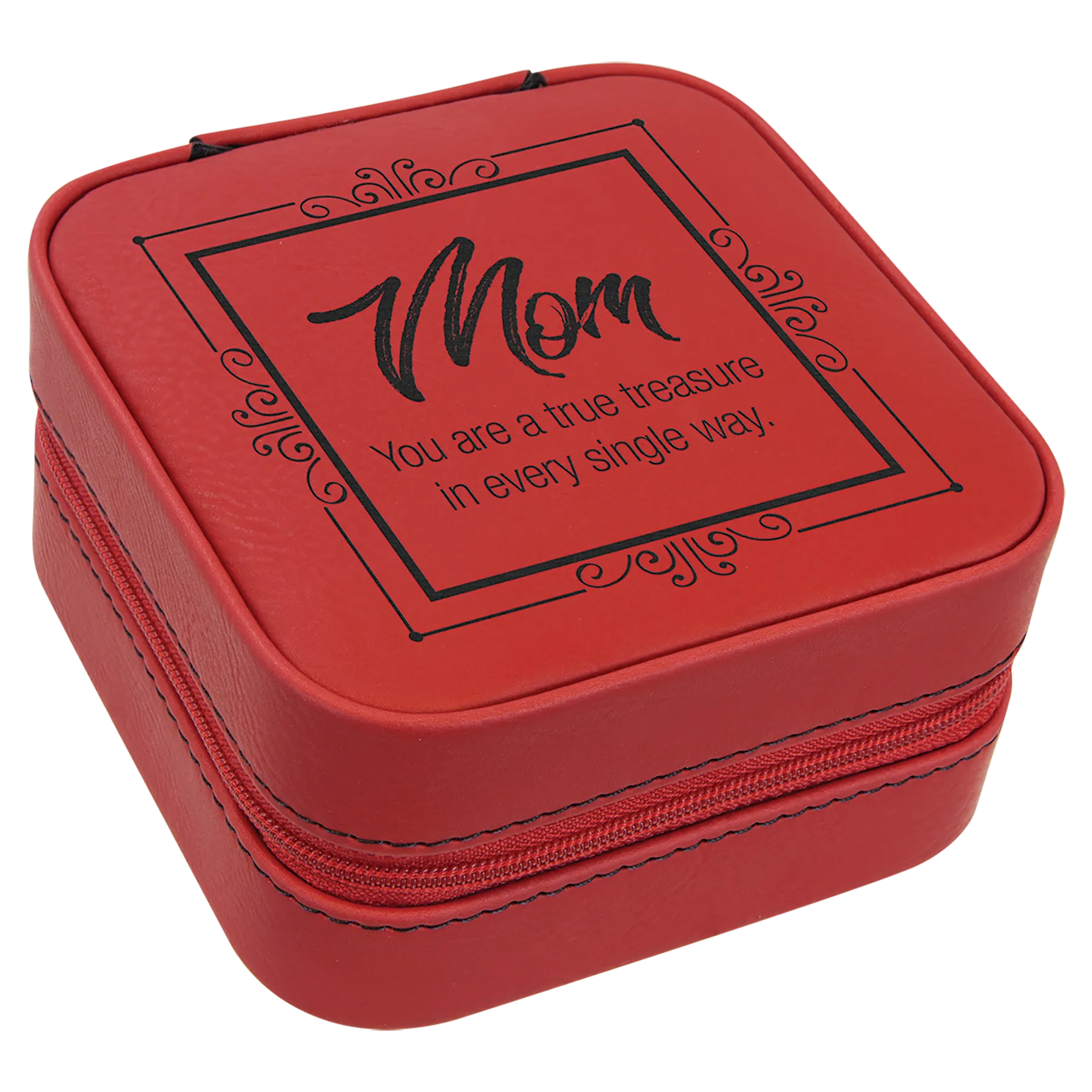Leatherette Personalized Travel Jewelry Case