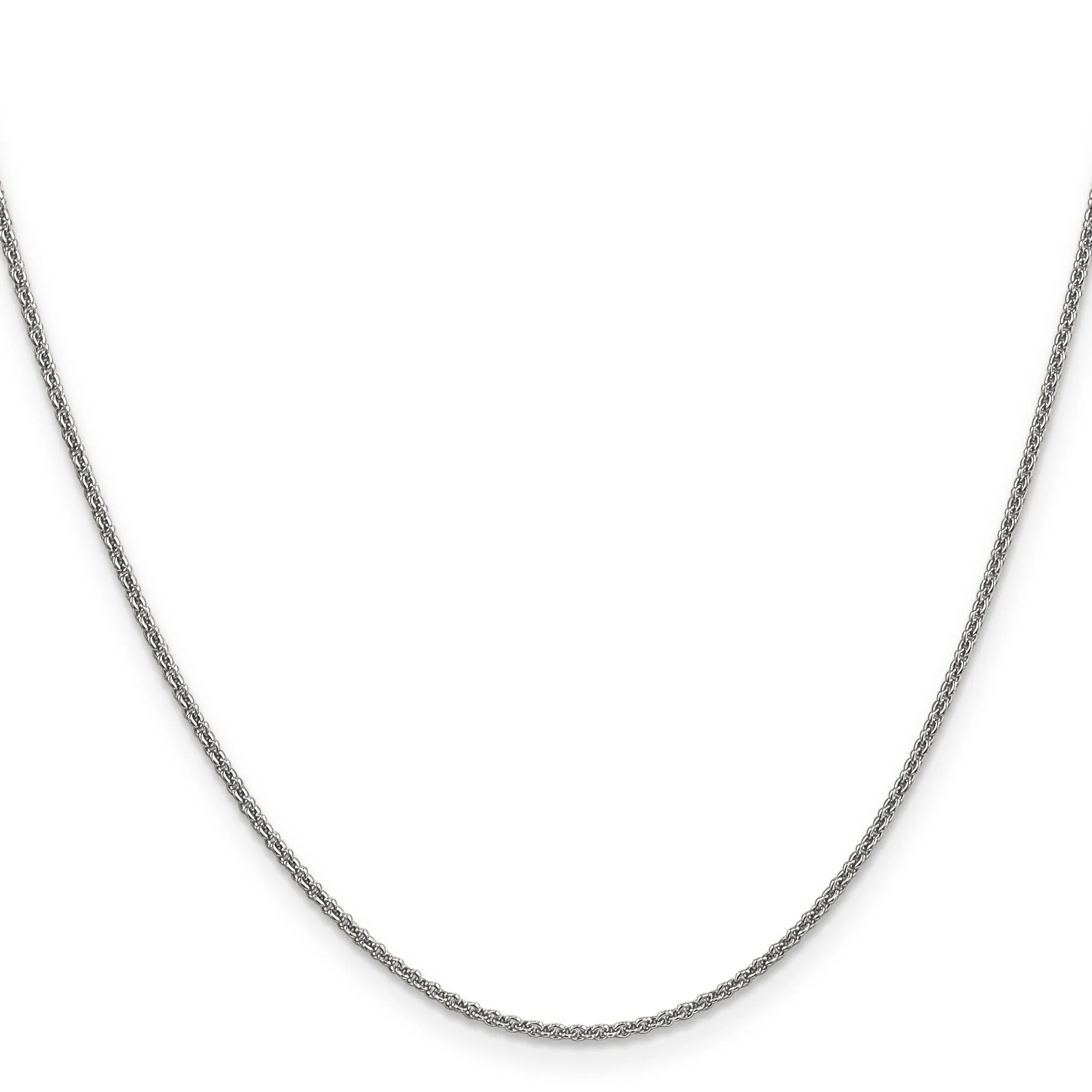 Leslie 14K White Gold 1.6 mm Round Cable Chain