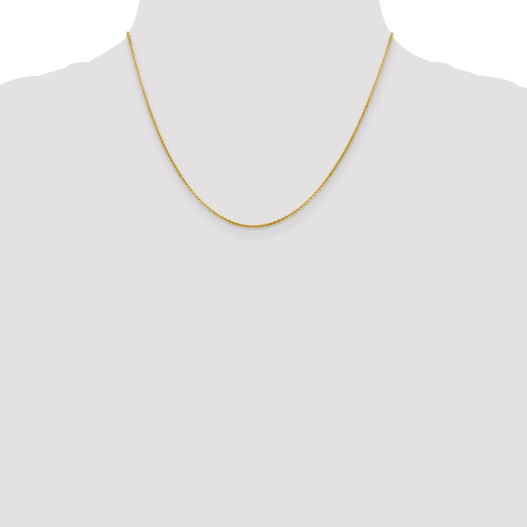 Leslie 14k Yellow Gold 1.4 mm Flat Cable Chain