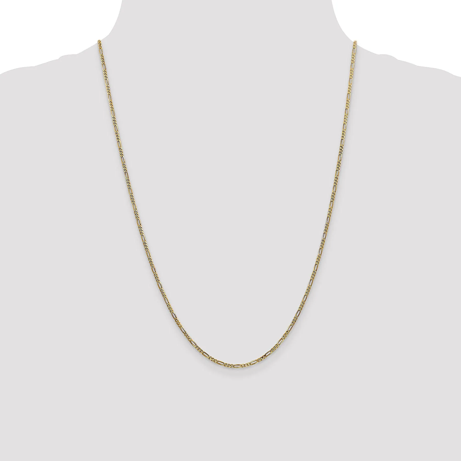 Leslie 14k Yellow Gold 1.80mm Flat Figaro Chain