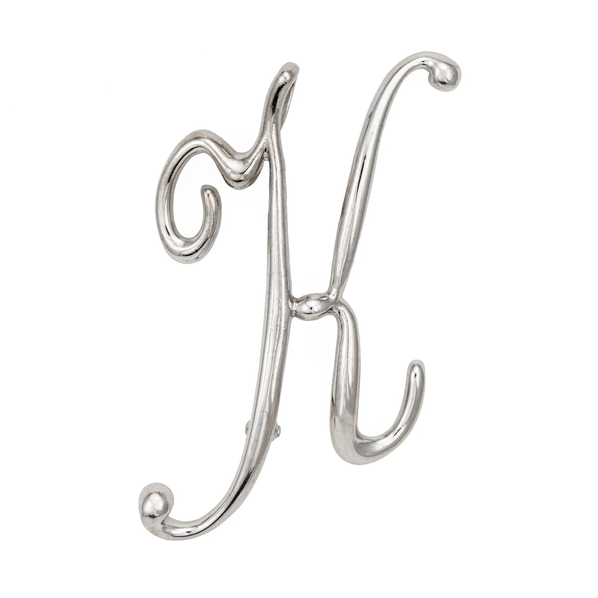Letter K Pendant Brooch Vintage Platinum Large Initial Script Estate Jewelry