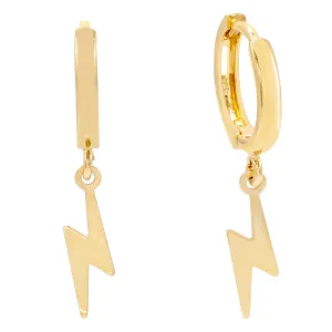 Lightning Huggie Earring 14K