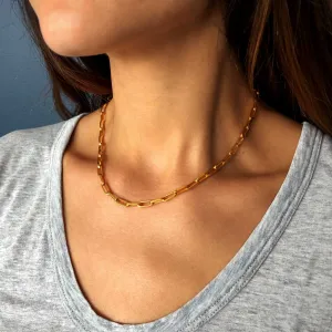 LUCKY CHAIN SHORT SILVER-GOLD VERMEIL