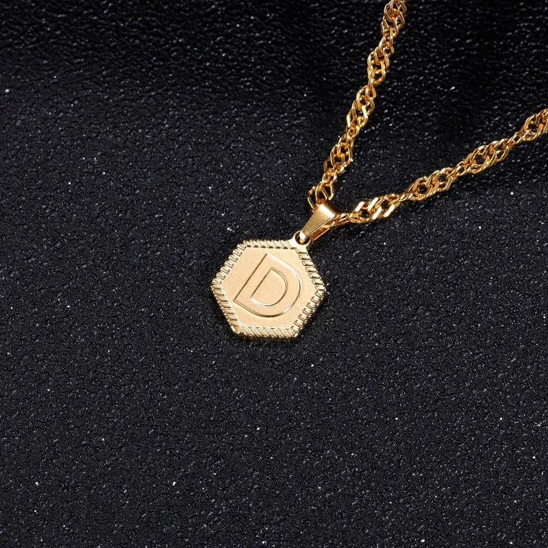 Luxury English Letter Pendant Necklace Women Anniverssary Jewelry