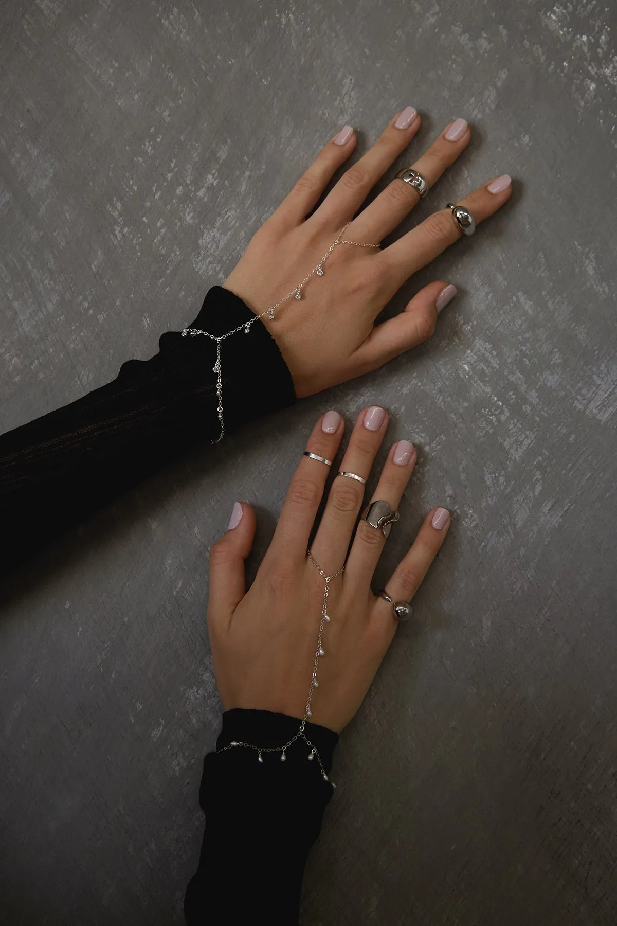 Maeve Pearl Shaker Hand Chain