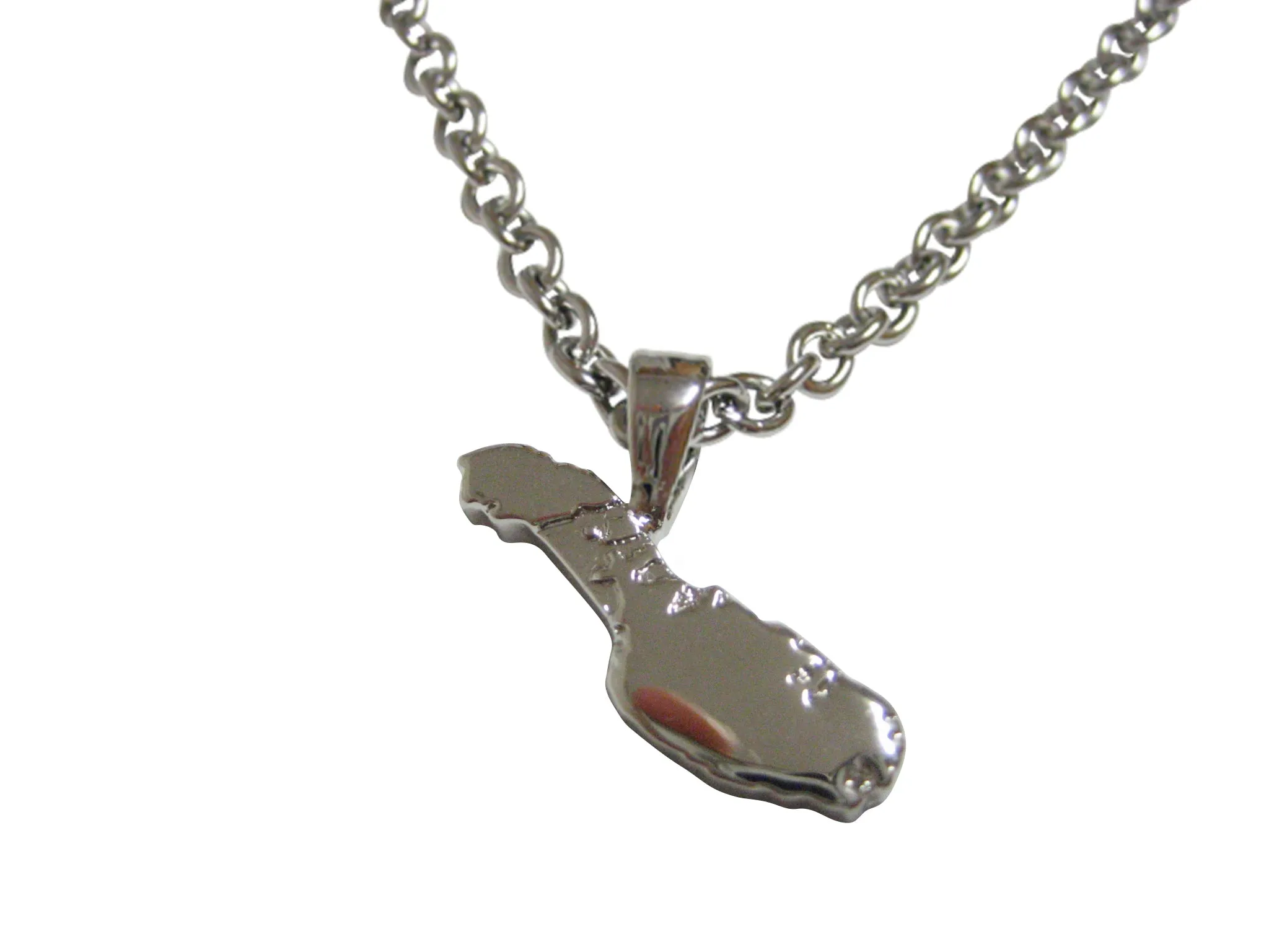 Malta Map Shape Pendant Necklace