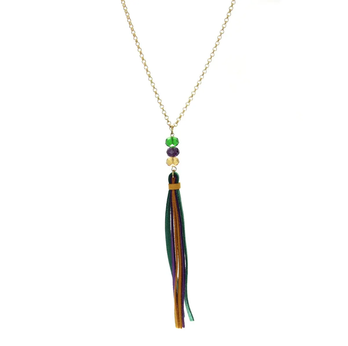 Mardi Gras Tassel Necklace