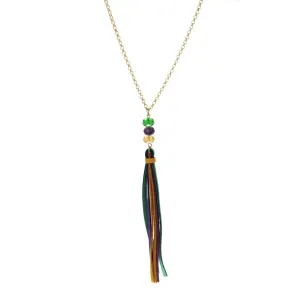 Mardi Gras Tassel Necklace