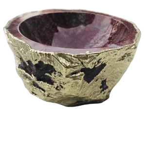 Maroon Red Agate Geode Jewelry Bowl
