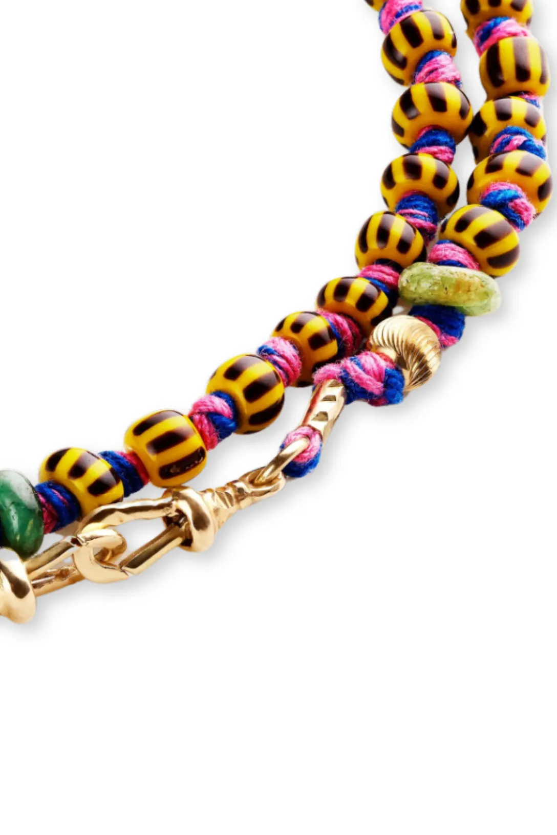 Mauli Beads | Ghana Yellow & Black 35cm