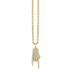Men's Collection Gold & Diamond Mano Corunto Charm