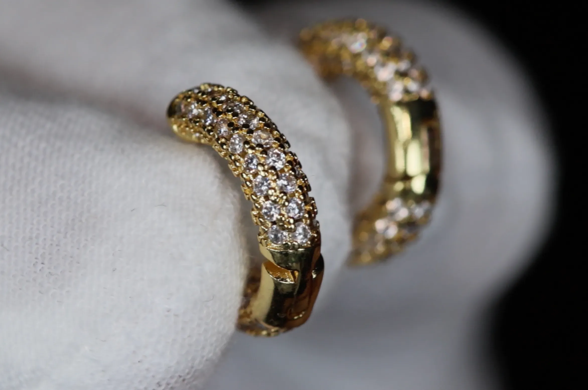 Mens Gold Diamond Hoop Earrings | Womens Small Gold Hoop Earrings