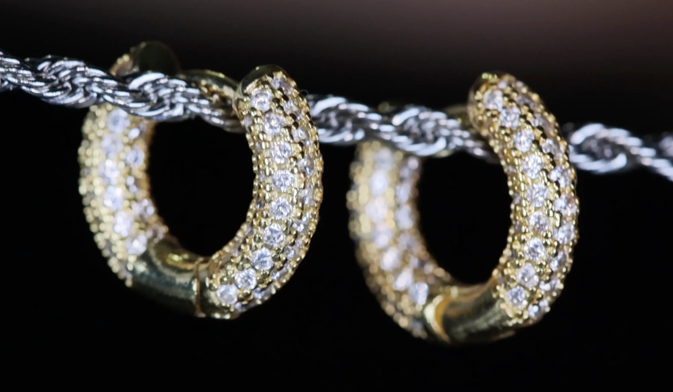 Mens Gold Diamond Hoop Earrings | Womens Small Gold Hoop Earrings