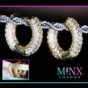 Mens Gold Diamond Hoop Earrings | Womens Small Gold Hoop Earrings