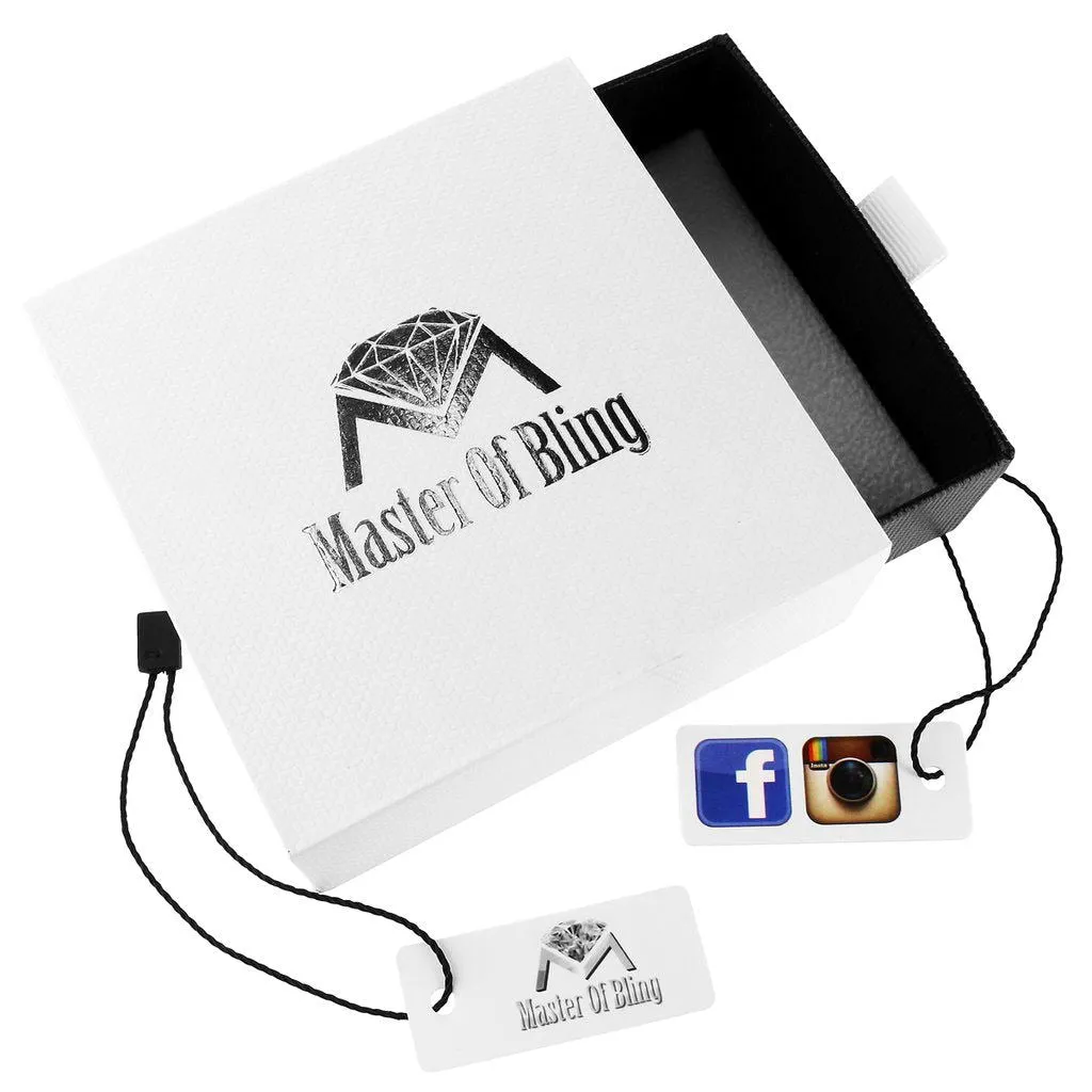 Mens Icy Double Layer Rich Or Nothing Hustler Gold Tone Charm