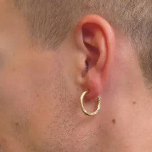 Men's Thick Gauge Hammered Hoop SINGLE - 12 Gauge, Choose Your Diameter and Metal