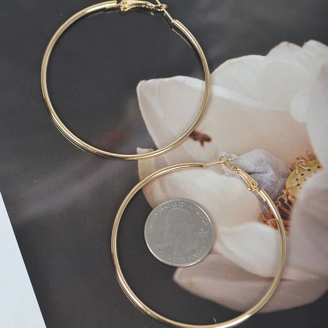 Metal 60mm Hoop Earring