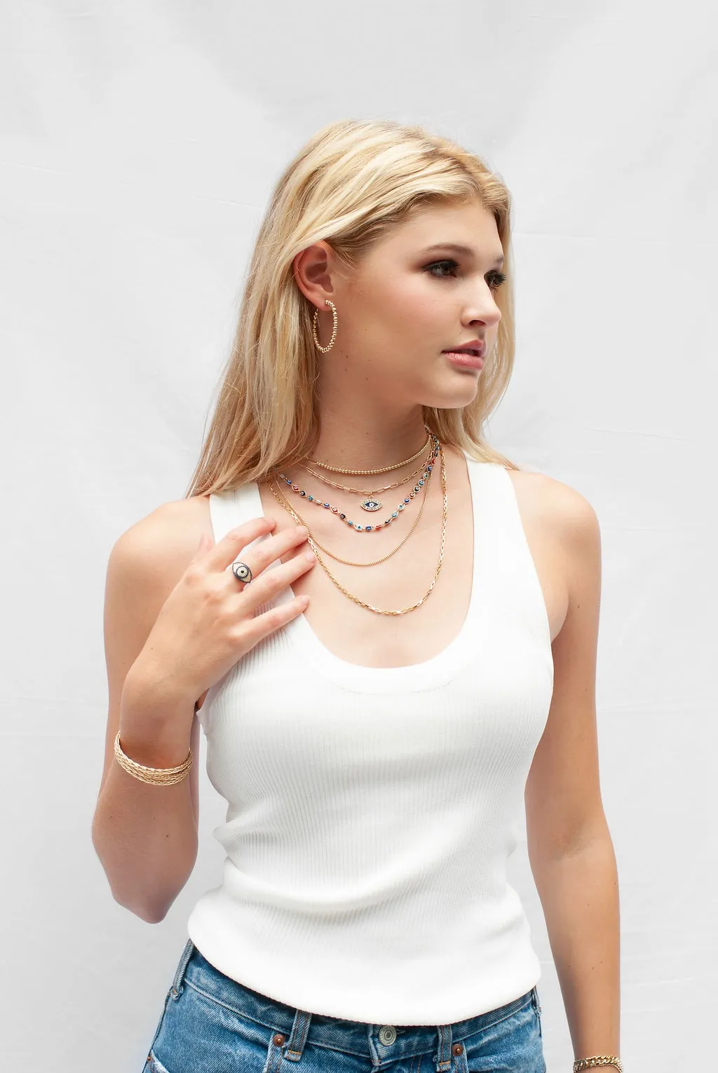 Metal Beaded Ball Hoop