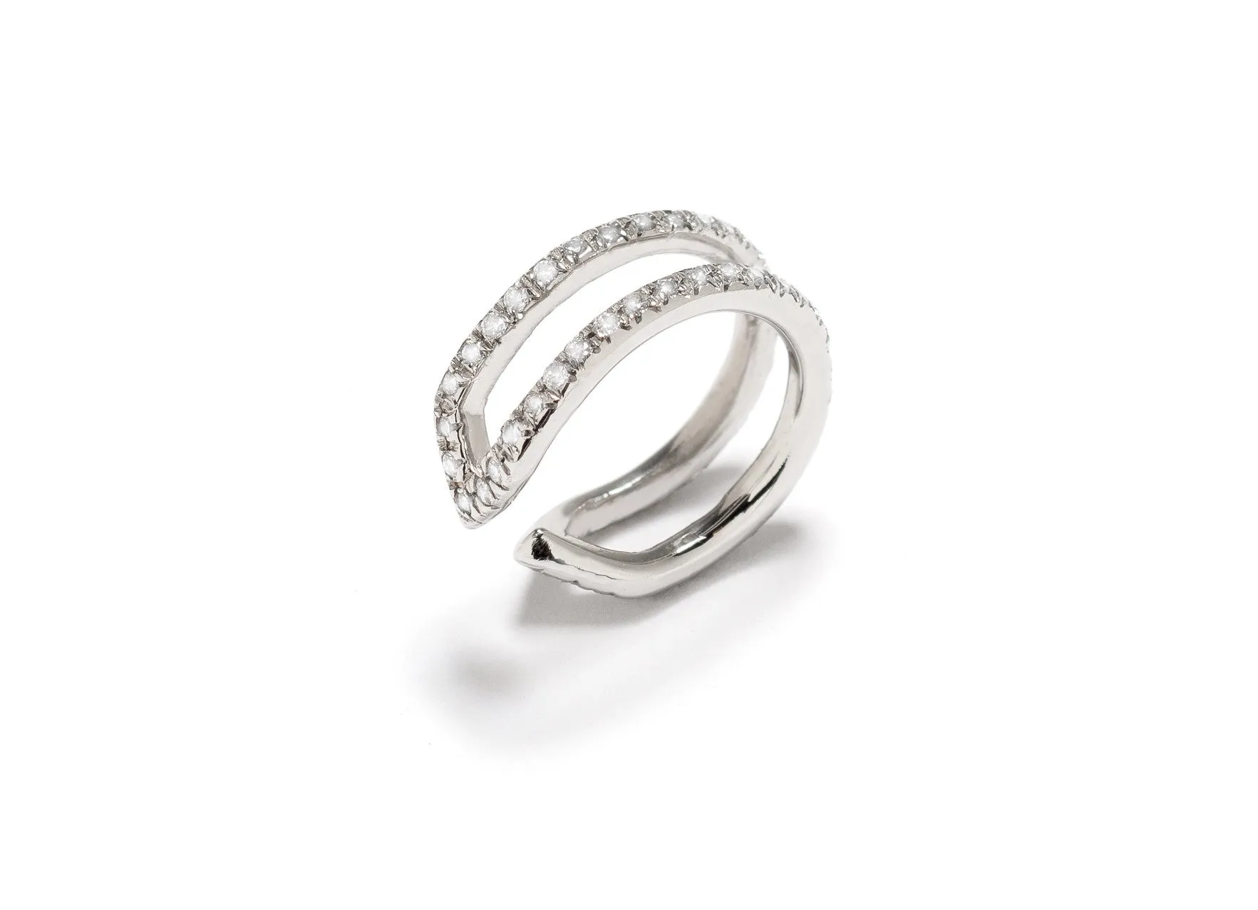 Micro Pave Link Ear Cuff Single Earring