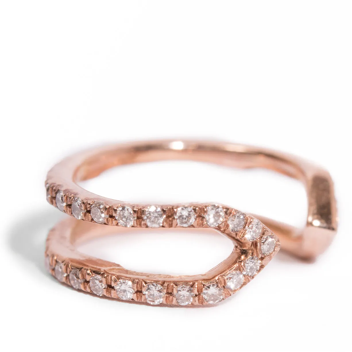 Micro Pave Link Ear Cuff Single Earring