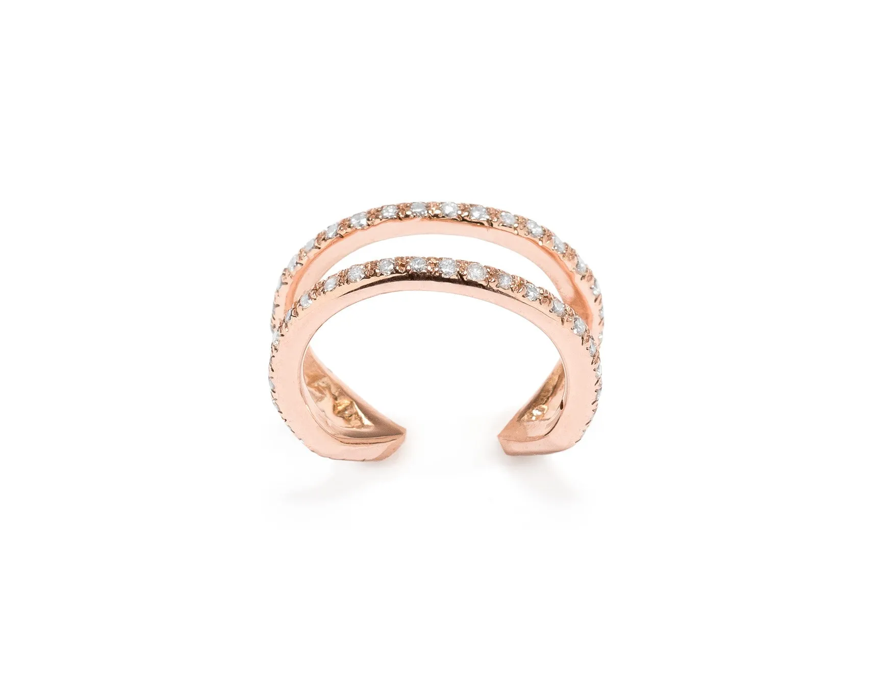 Micro Pave Link Ear Cuff Single Earring