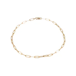 Micro Rectangle Chain Anklet - 14K Gold Filled