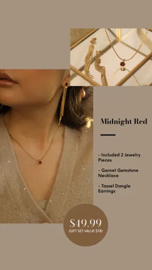 Midnight Red Jewelry Set