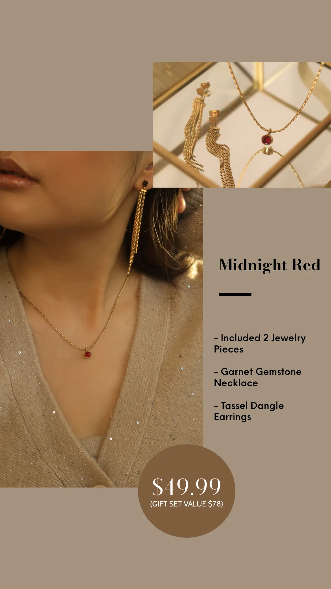 Midnight Red Jewelry Set