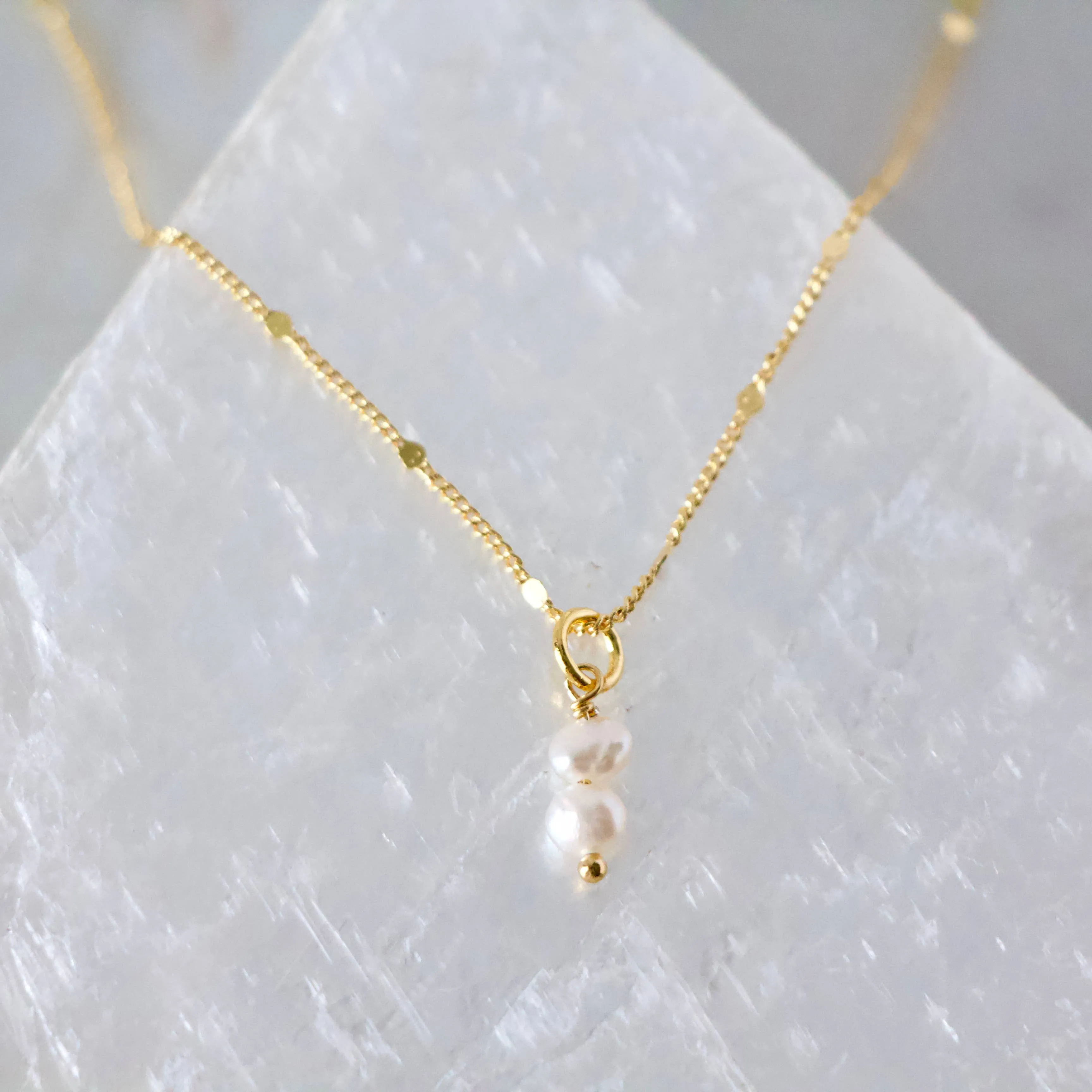 Mini Pearl Drop Necklace
