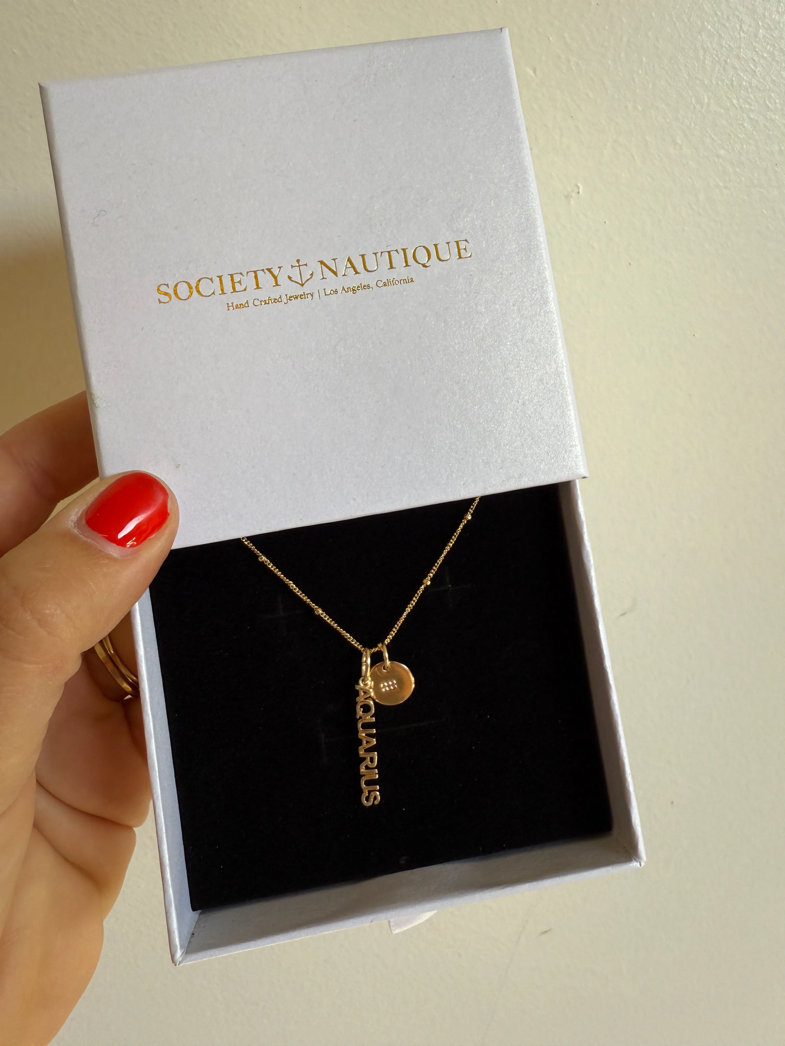 MINI stamped Zodiac disc necklace