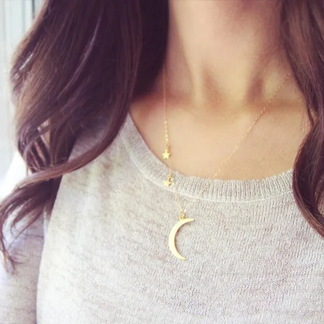 Minimalist Pendant Necklaces Women Fashion Heart Cross Arrow Moon Star Lucky Elephant Necklace Collares Summer Every Day Jewelry