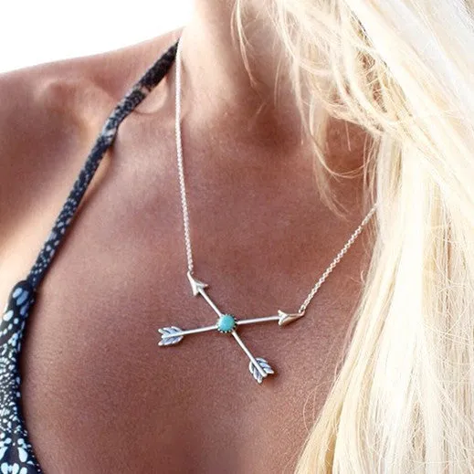 Minimalist Pendant Necklaces Women Fashion Heart Cross Arrow Moon Star Lucky Elephant Necklace Collares Summer Every Day Jewelry