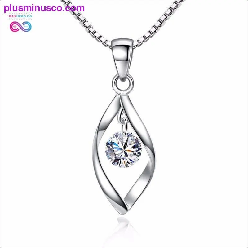 Minimalist Twist Design Crystal Necklaces & Pendants Fashion
