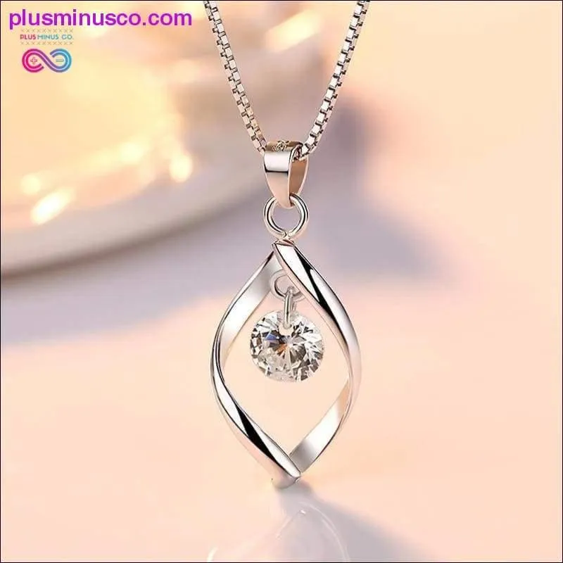 Minimalist Twist Design Crystal Necklaces & Pendants Fashion