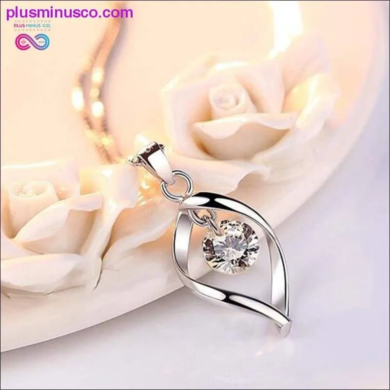 Minimalist Twist Design Crystal Necklaces & Pendants Fashion