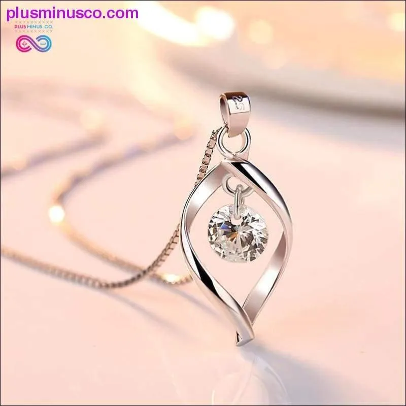 Minimalist Twist Design Crystal Necklaces & Pendants Fashion