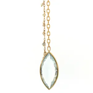 Mixed Chain Aquamarine Necklace