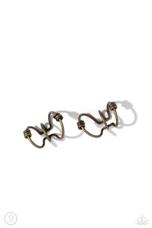 Mobile Maven Brass Ear Cuff Earrings Paparazzi