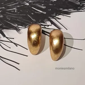 Moon Monies Gold Foil & Acacia Earrings